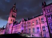 The Gilbert Scott Building (Main Building) at the University of Glasgow by Night